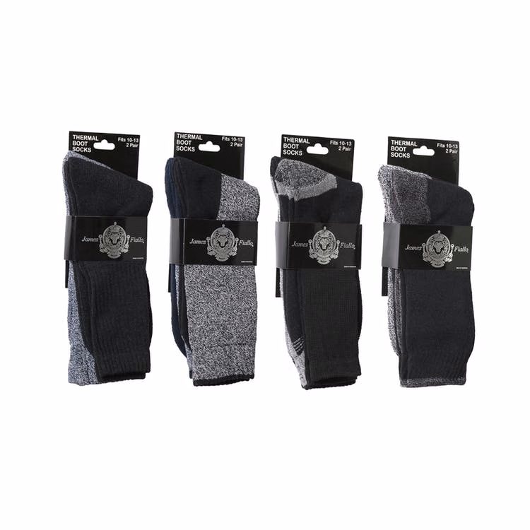 Men's Heavy Thermal Socks - 3 Colors Size 10-13 2 Pack