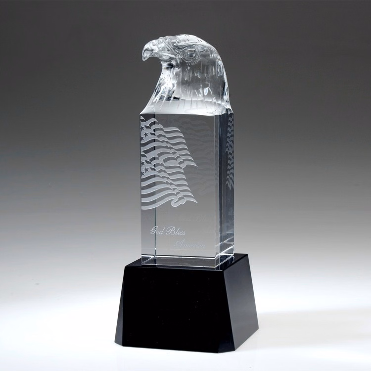 6" Crystal Award-Eagle w/Base_D199CA