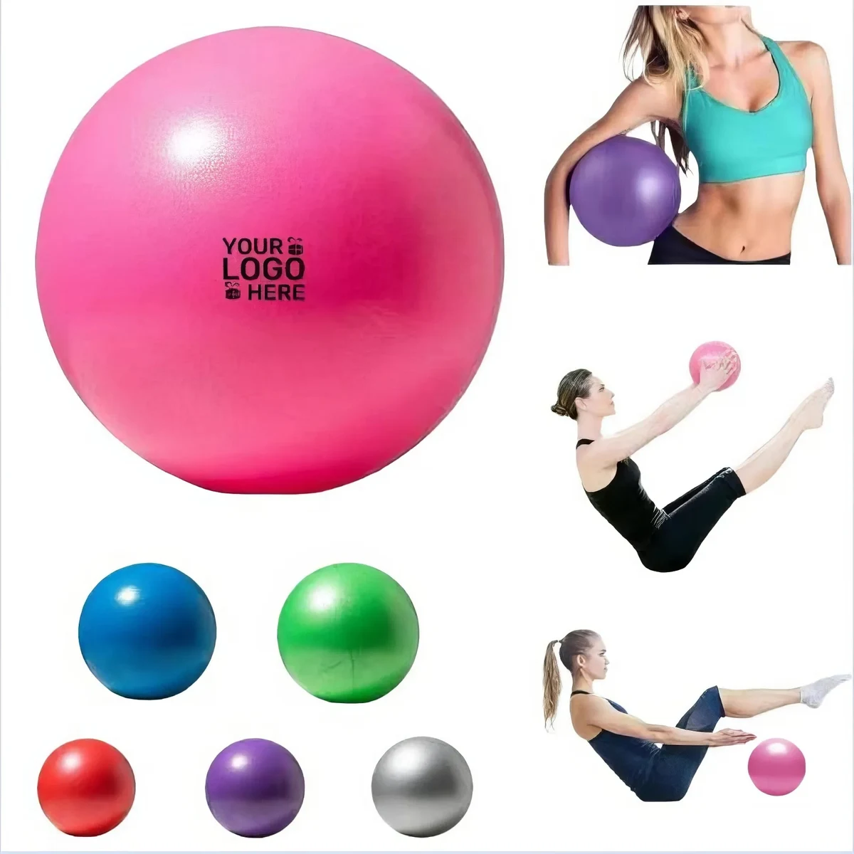 Custom Pilates Inflatable Exercise Mini Yoga Balance Ball 1