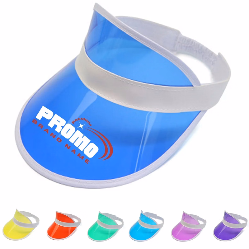 Unisex Neon Sun Cap Visor Breathable Beach Plastic Golf Hat