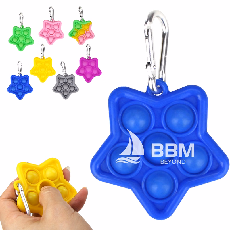 Star Shaped Push Pop Bubble Keychain