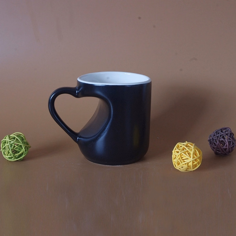 11 oz Coffee Mugs with Heart Shape Handle