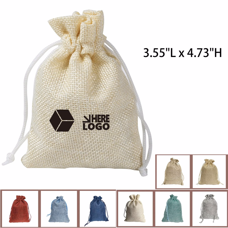 Classy Stuff Burlap/Jute Drawstring Bag