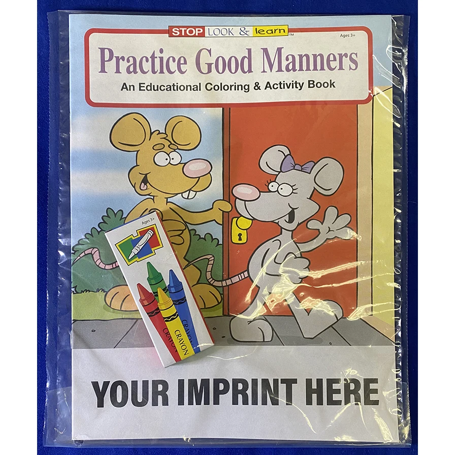 COLORING SET - Practice Good Manners Coloring Book Fun Pack 1