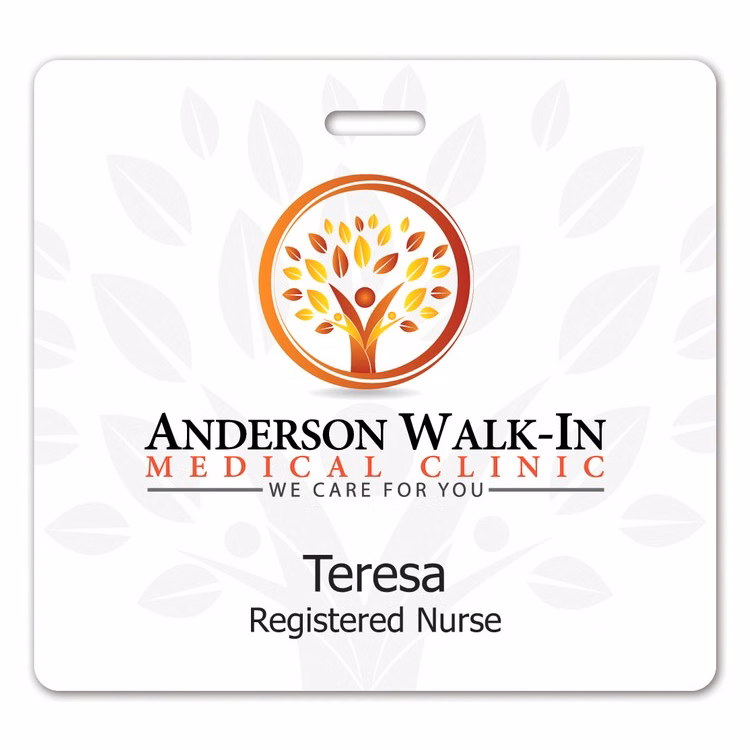 Full Color Name Badge w/ Personalization (3.875"X3.375") Rectangle