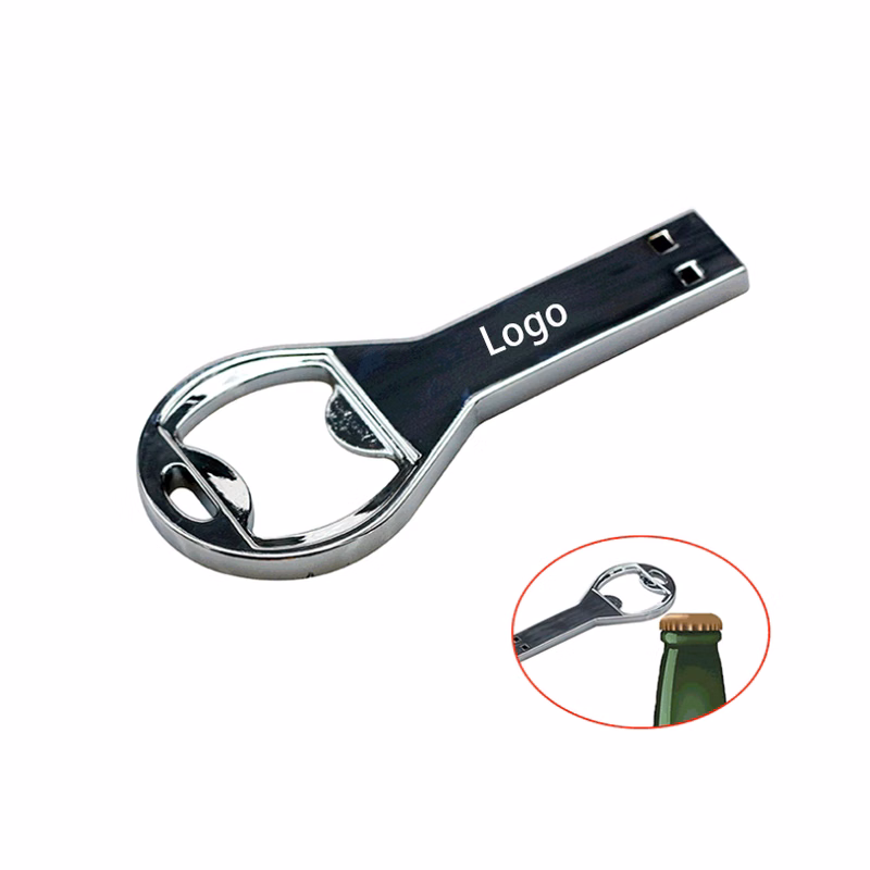 2 in 1 Metal USB Flash Drive and Bottle Opener