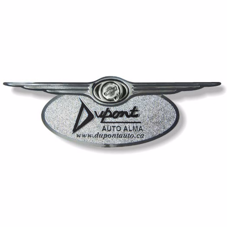 Custom Debossed Silver Polyester Decal in Spot Colours, 7.1 to 12 Sq/in