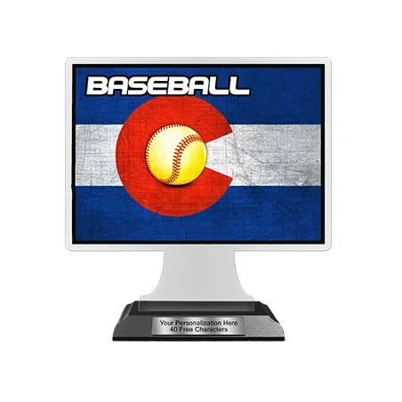 State Acrylic Trophy: 6" Colorado Shape (Event typ 1