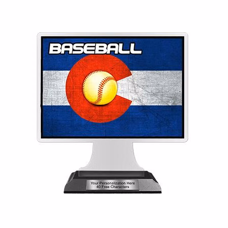 State Acrylic Trophy: 6" Colorado Shape (Event typ
