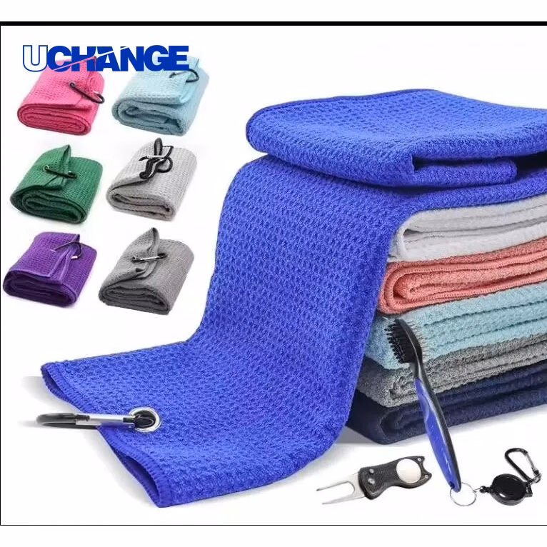 Golf Towel with Hook Clip-On Course Accessory Towel
