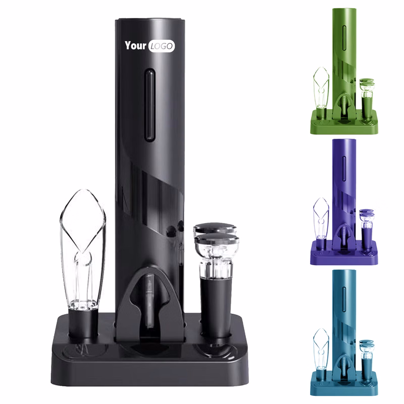 Silver Sleek Electric Wine Opener Set For Stylish Wine Enjoyment (Moq 20)