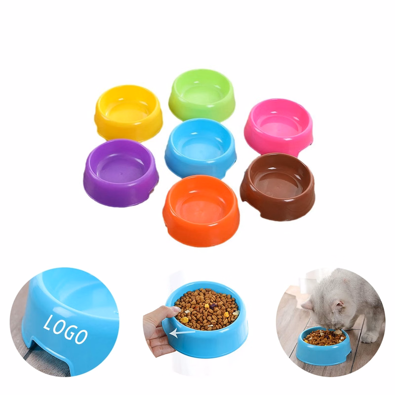 Durable Plastic Pet Bowl With Logo For Pet, Travel, Camping