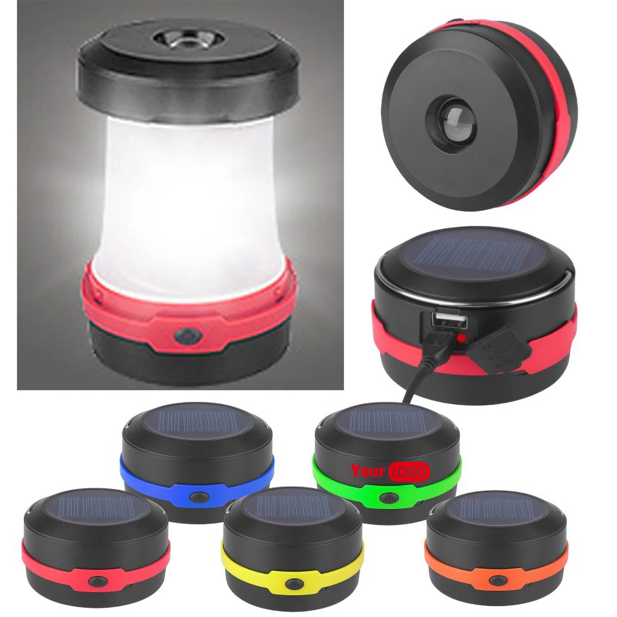 Lantern Phone Charger Collapsible LED Camping Solar 1