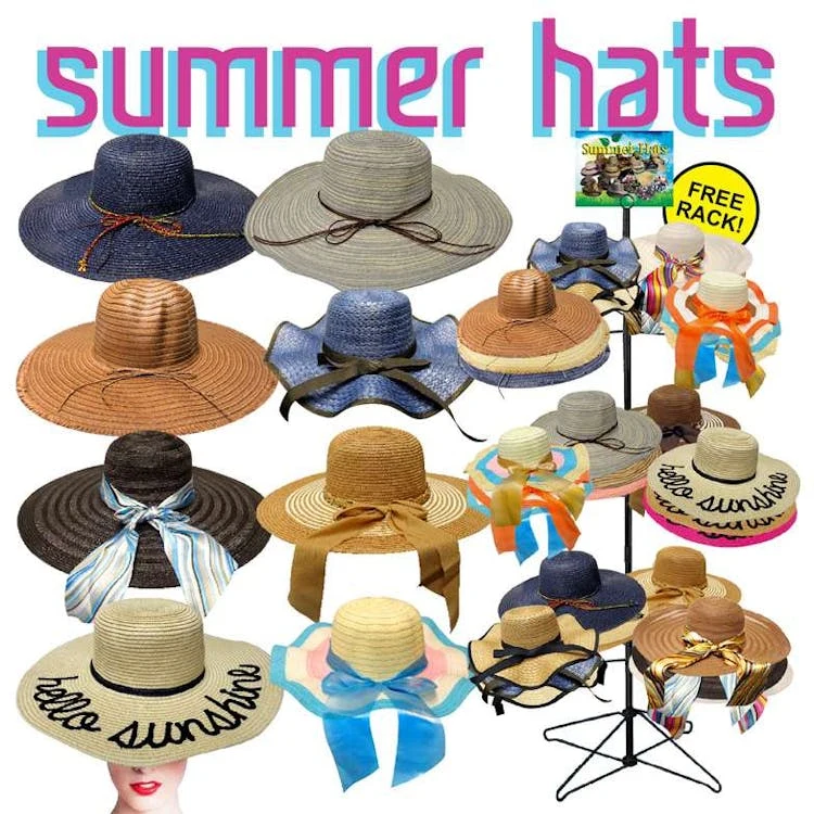 Summer Hats Assorted Colors 1