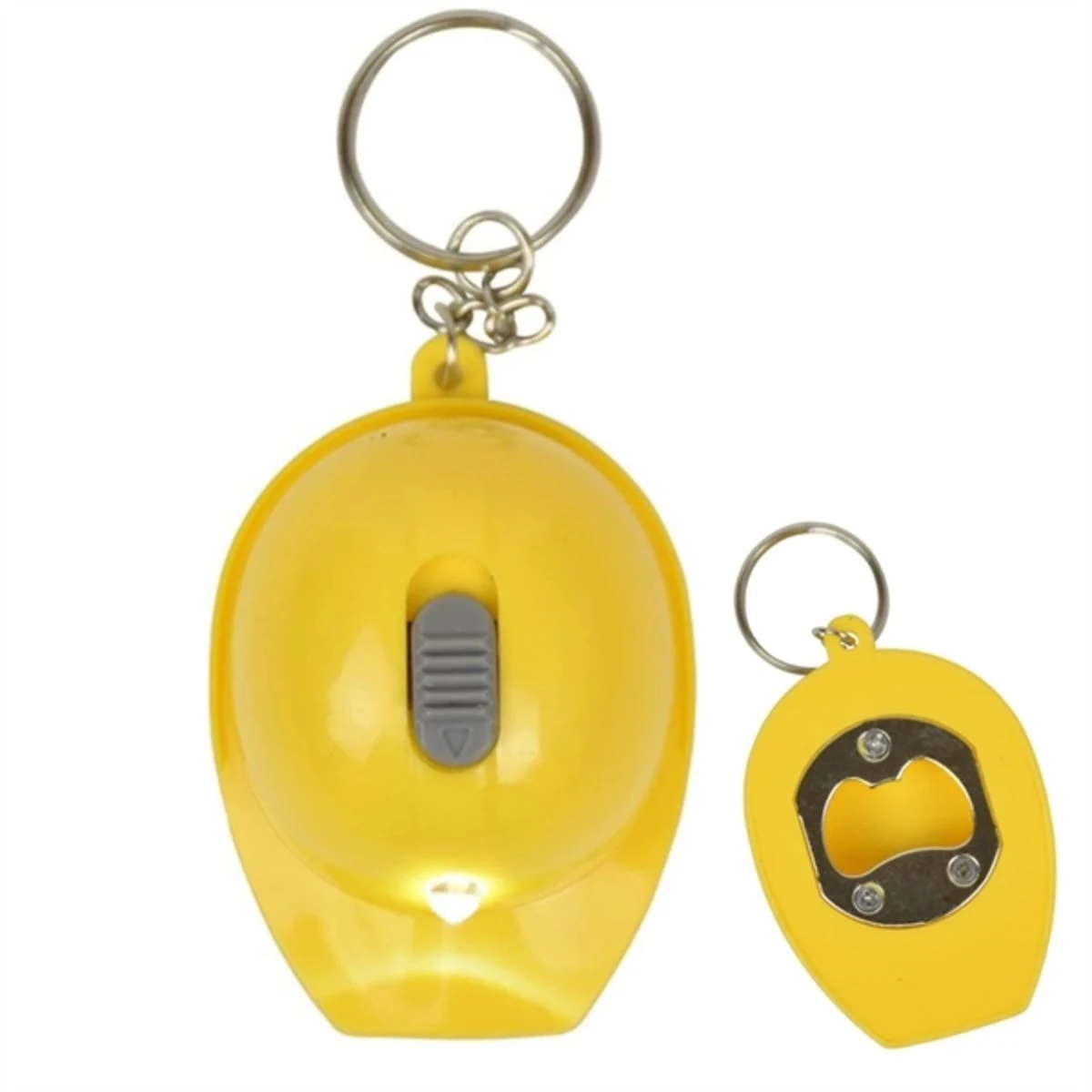 Hard Hat Flashlight Keychain Beer Opener
1