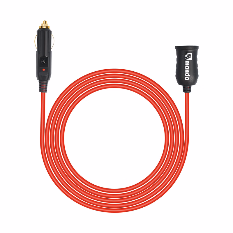 Car Plug Extension Cord with LED Light