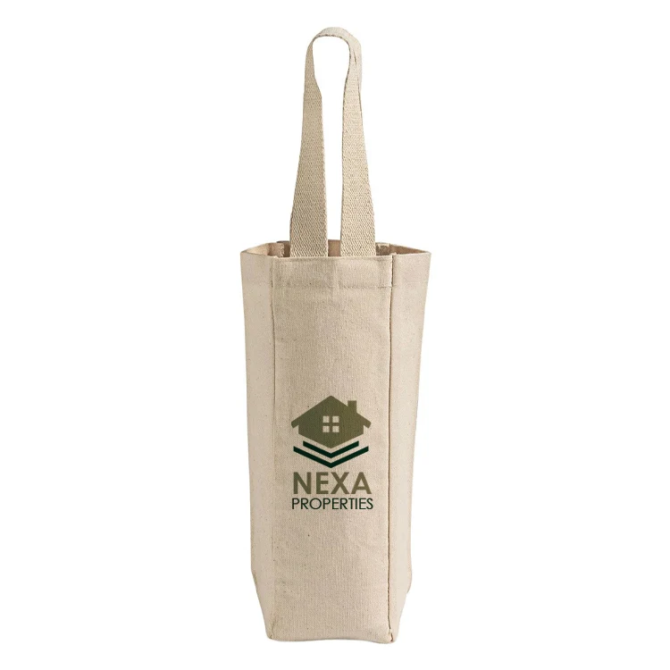 Cambria Canvas Wine Tote Bag, custom tote bag with logo imprint 1