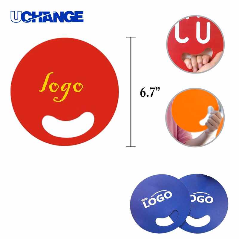 PP Plastic Circle Hand Fan