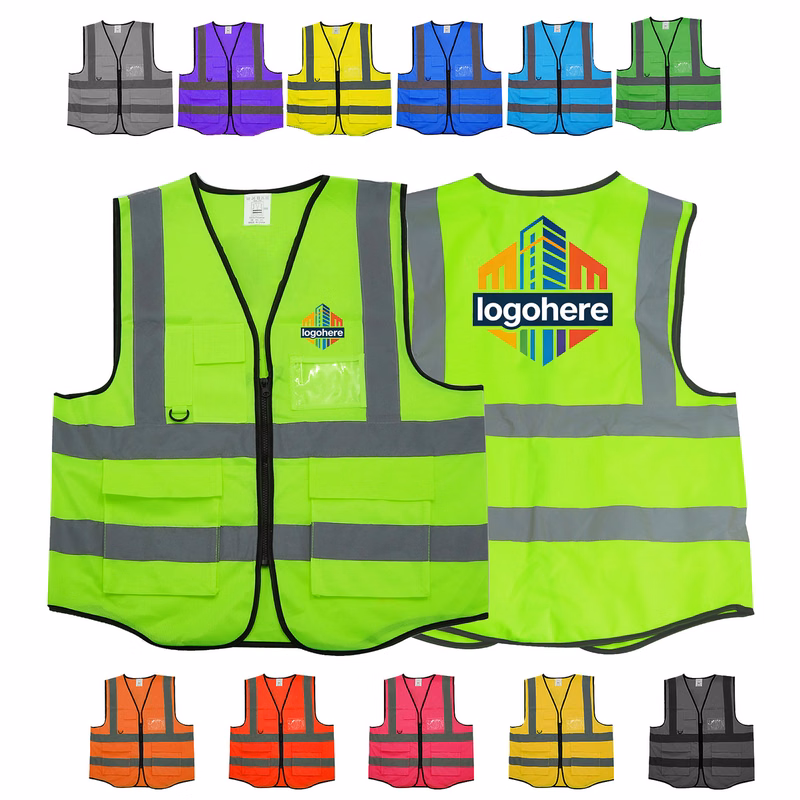 MOQ 10 High Visibility Safety Vest with Pockets