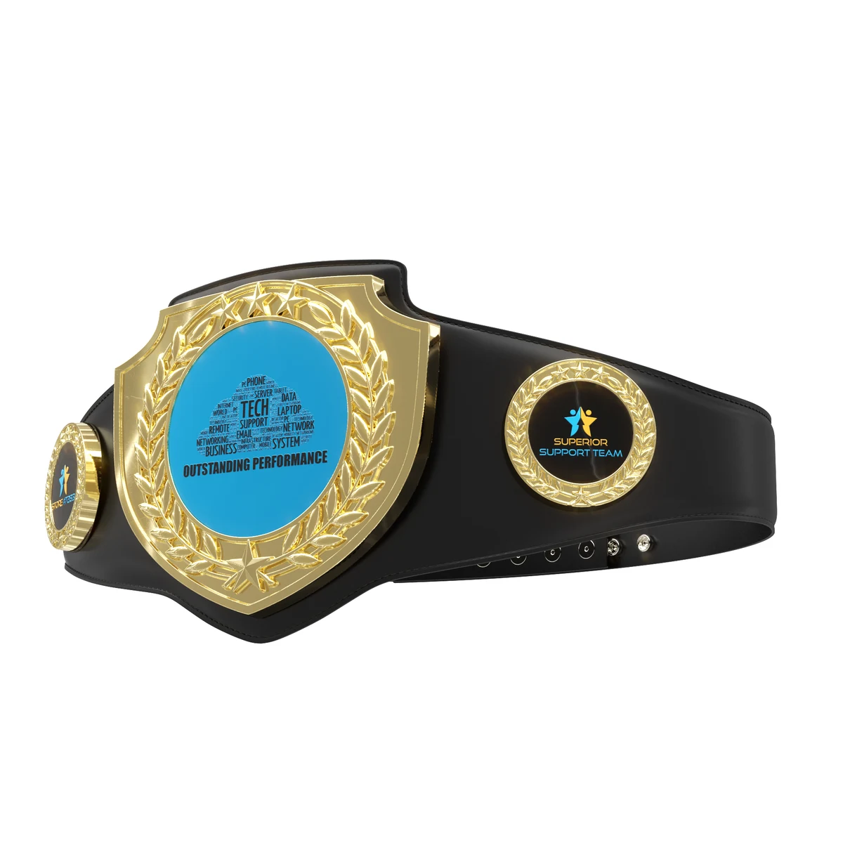 Express Vibraprint® Bright Champion Award Shield Belt 1