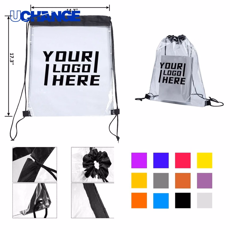 Waterproof Clear PVC Drawstring Backpack Organizer