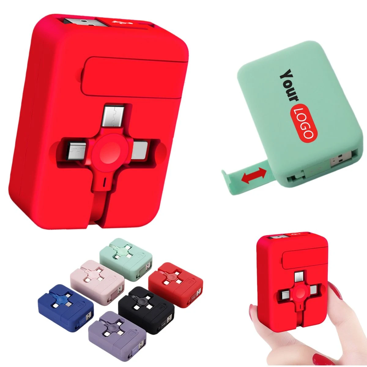 Retractable Three-in-one Charging Cable 1