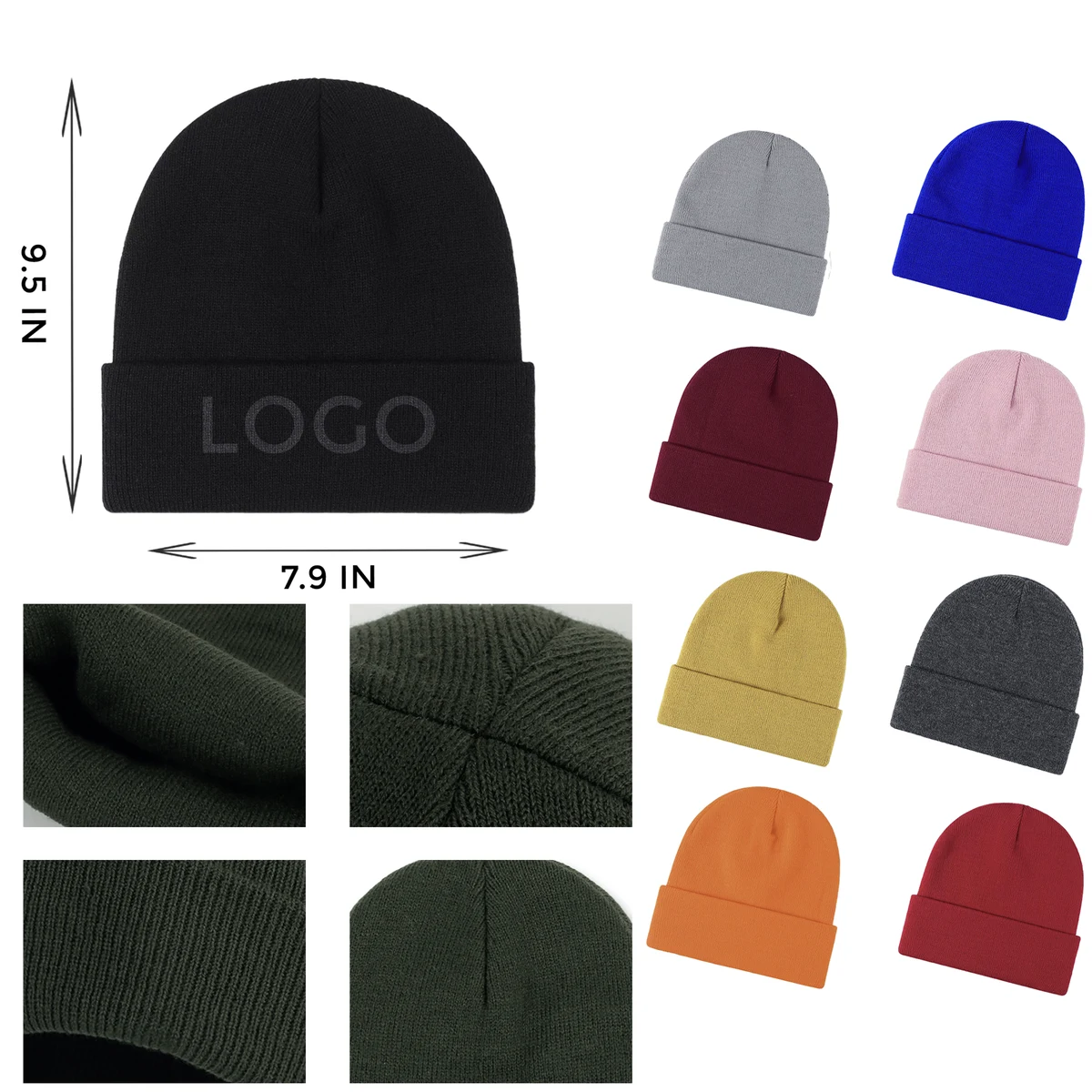 MOQ 10 PCS Cold Proof Knitted Hat 1