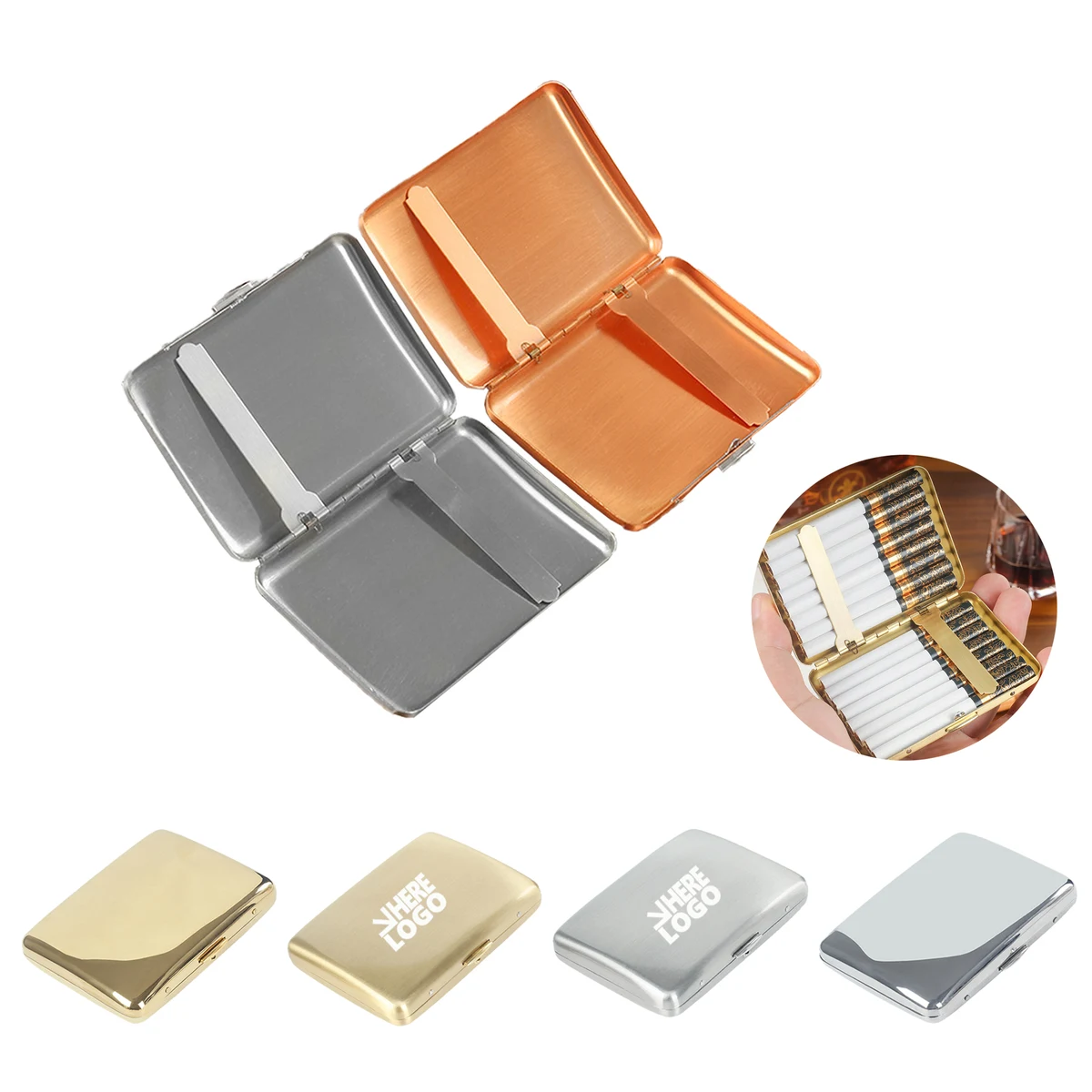 Portable Metal Moisture-proof Cigarette Case 1