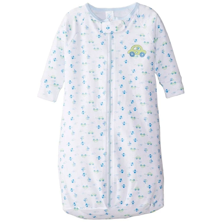Baby Wearable Blankets - Blue Cars 0-6 Months 1