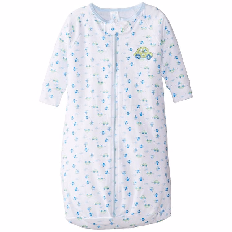 Baby Wearable Blankets - Blue Cars 0-6 Months