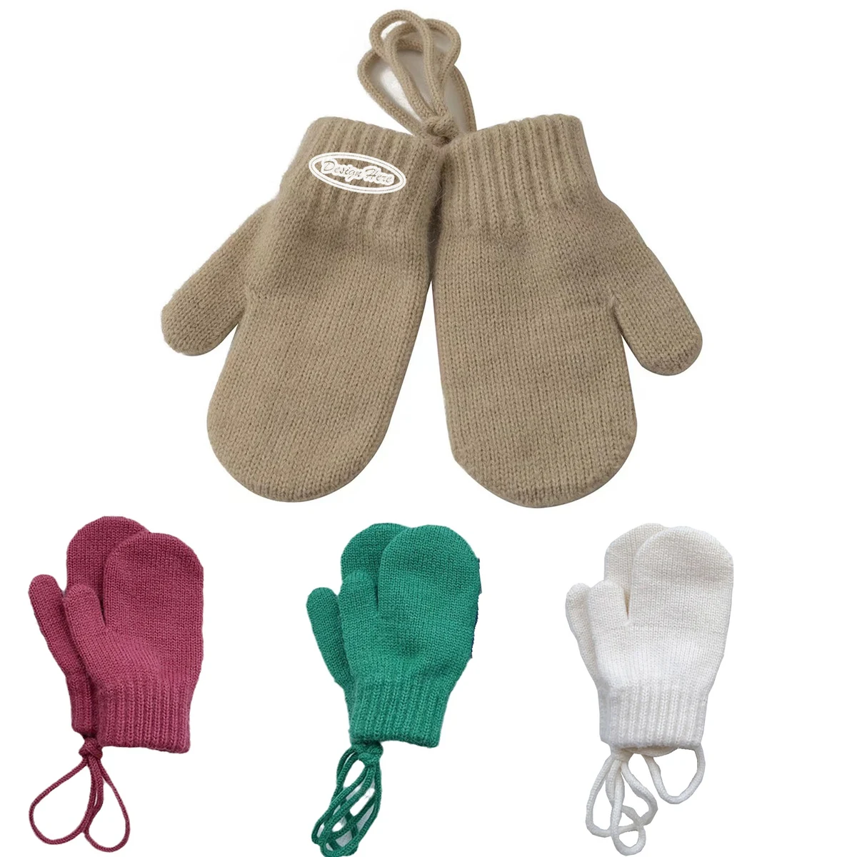 Kids' Knit Neck Gloves for Autumn & Winter 1