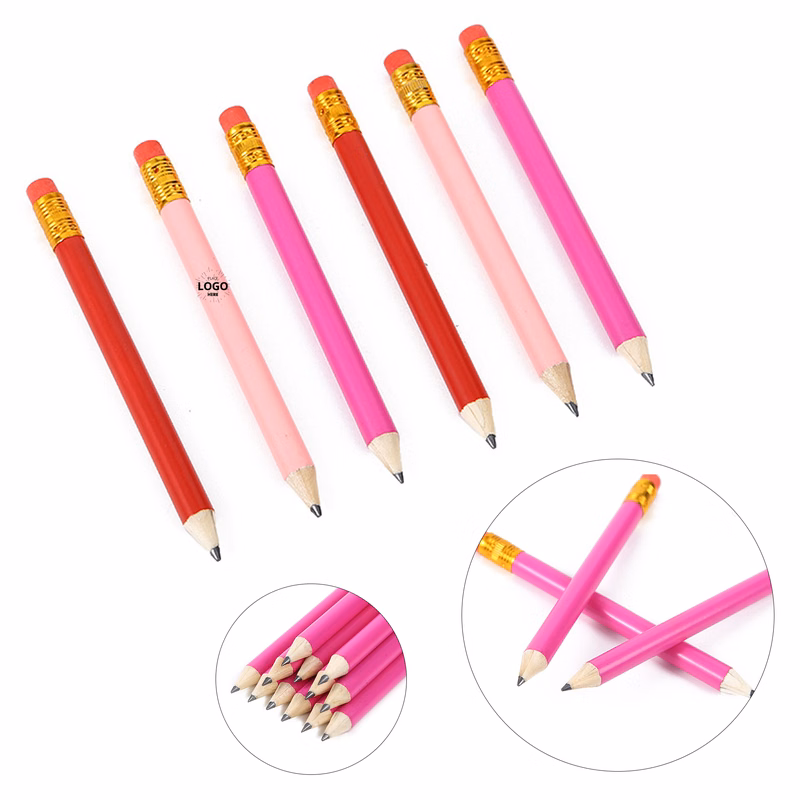 Round Wooden Golf Pencil With Eraser