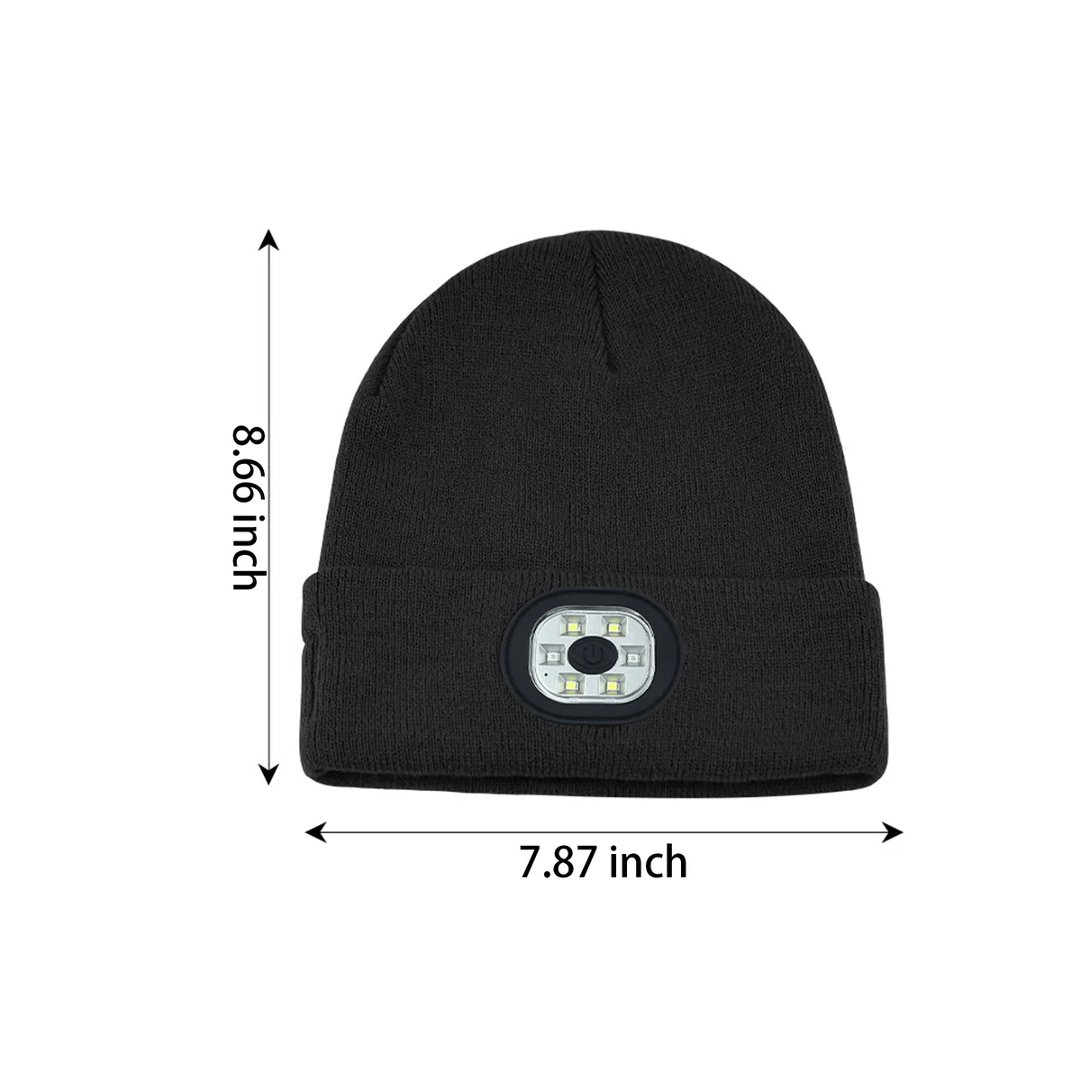 Beanie with LED Light for Winter Use 1