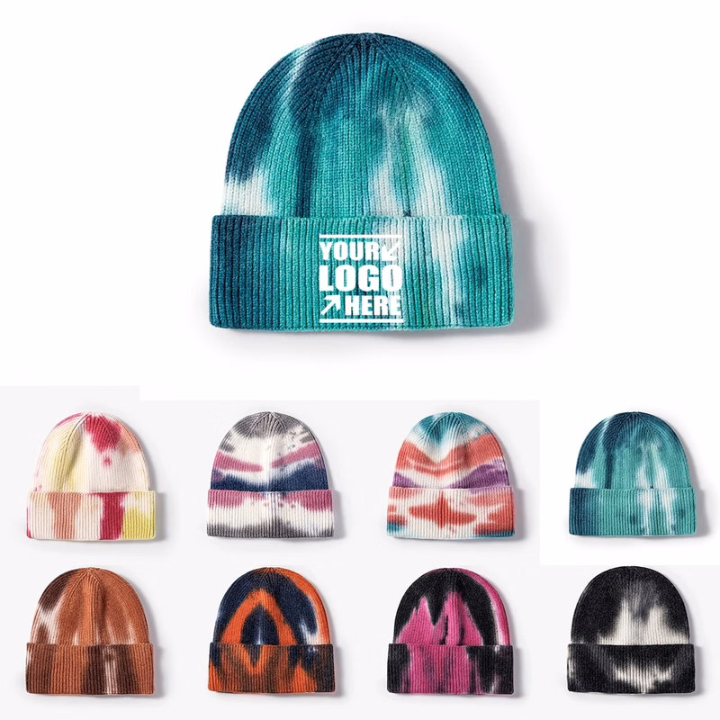 Winter Warm Knitted Hat Tie-Dye
