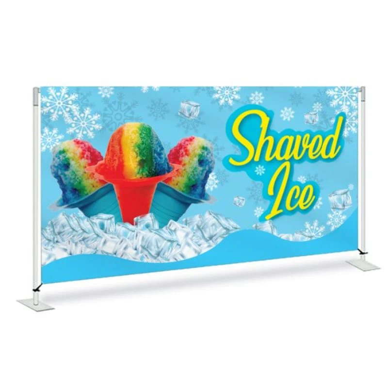 Shaved Ice Pre Printed Fabric Barrier system 60" x 36" x 13.5 - Blue 1