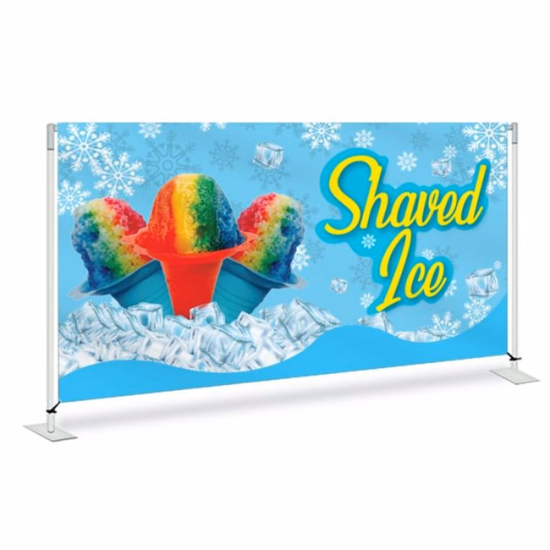 Shaved Ice Pre Printed Fabric Barrier system 60" x 36" x 13.5 - Blue