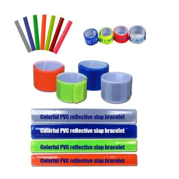Colorful PVC Reflective Slap Bracelet 1