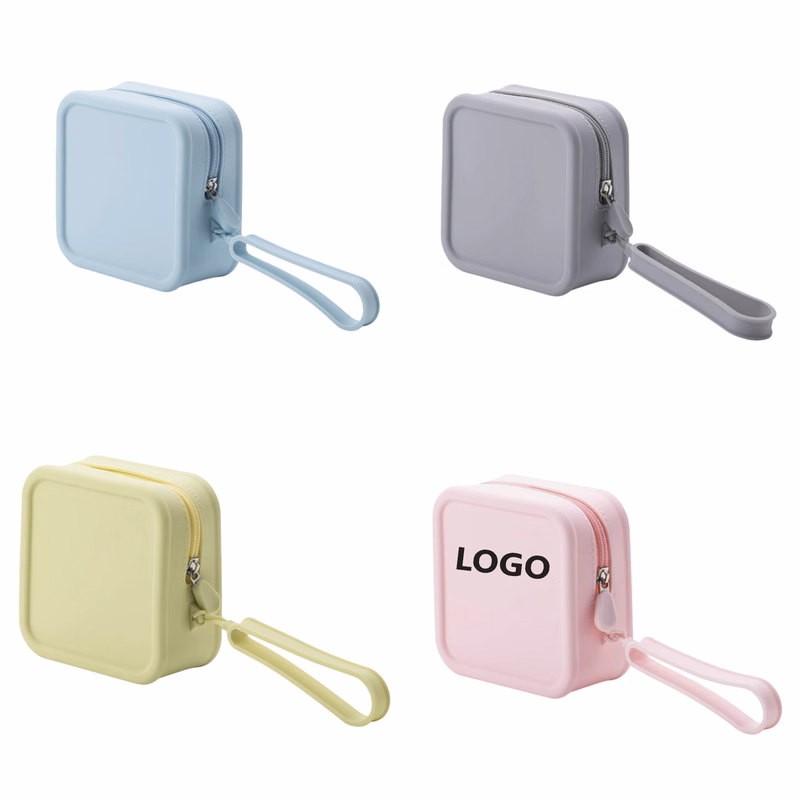Silicone Cosmetic Pouch With Handle Strap