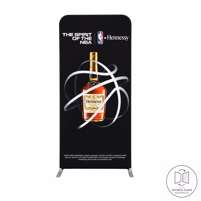 24 Hr Express Ship - 3'W x 78"H EuroFit Tension Fabric Banner Display Kit, Graphics Double Sided
