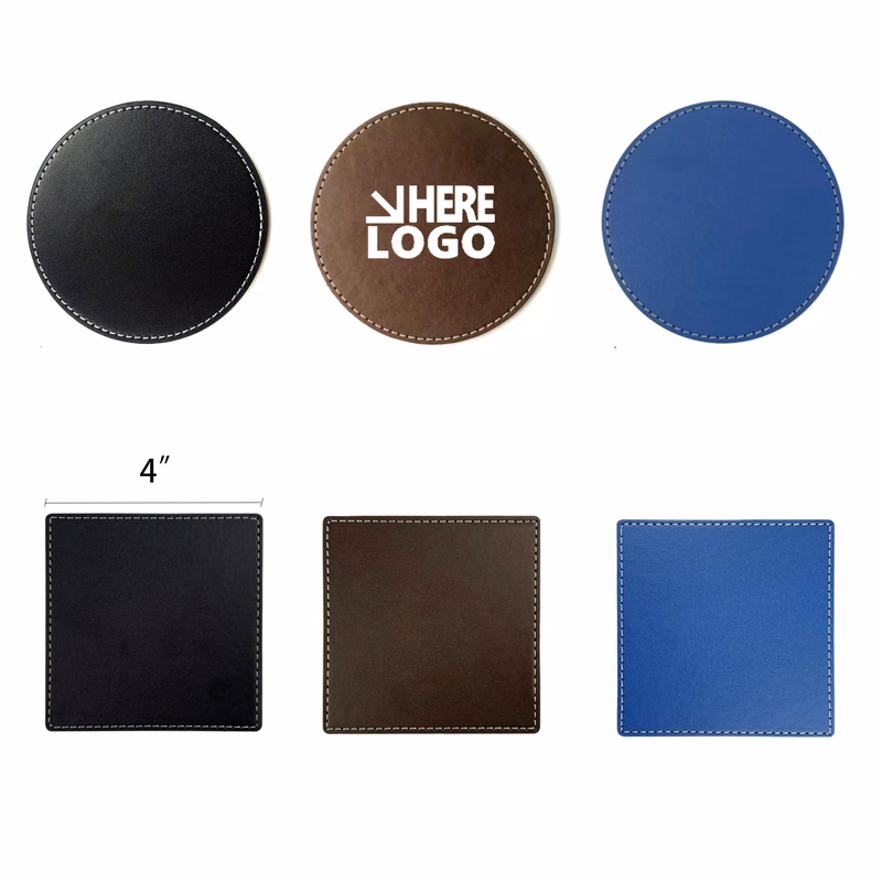 PU Leather Premium Round Coasters