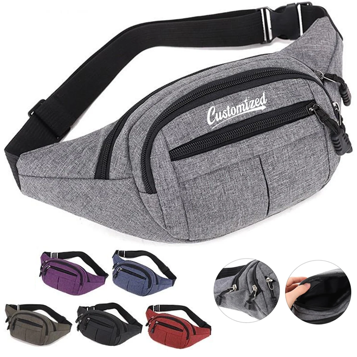 Durable Sport Waist Bag with Multiple Pockets 1