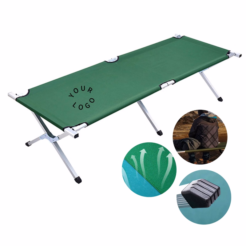 MOQ 50 Outdoor Portable Camping Cot with X-Frame Design