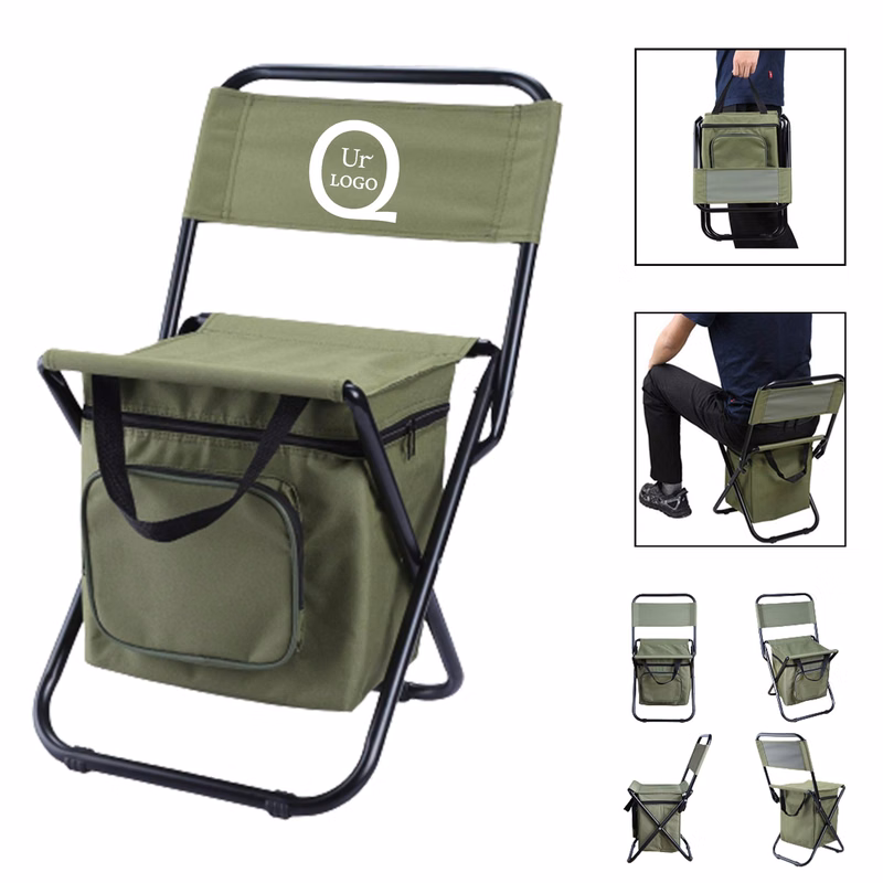 Folding Fishing Stool With Cooler Bag
