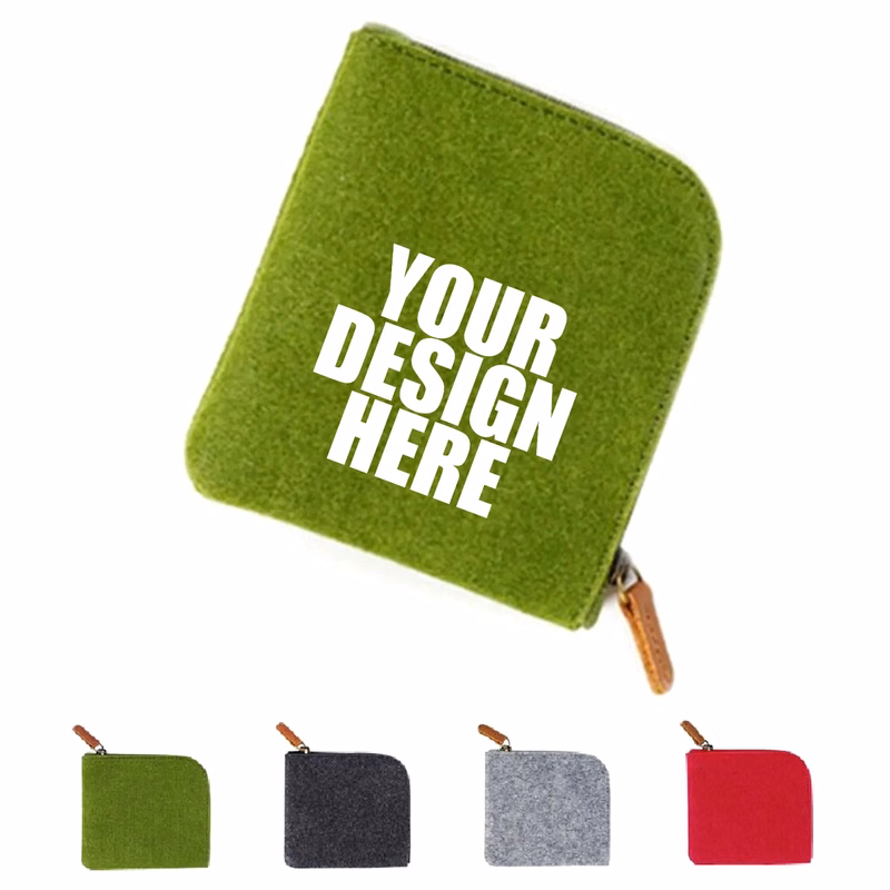 Zippered Felt Coin Purse