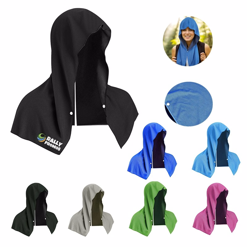 Quick Dry Polyester Sports Cooling Hoodie Towel