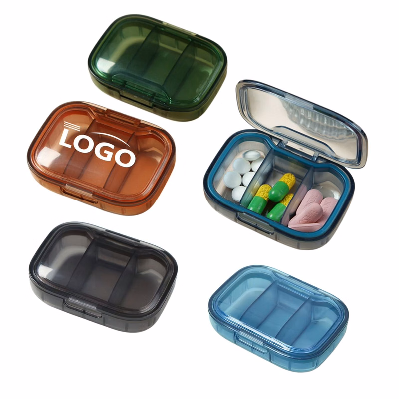 MOQ20pcs Mini pill box with 3 compartment