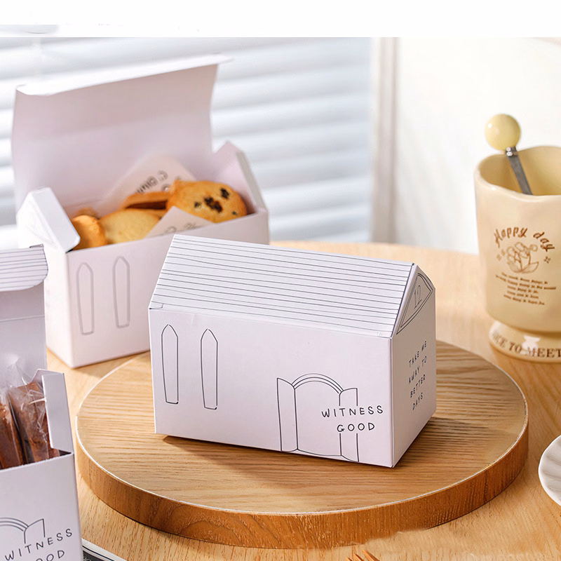 Disposable House shape paper snack packaging box
