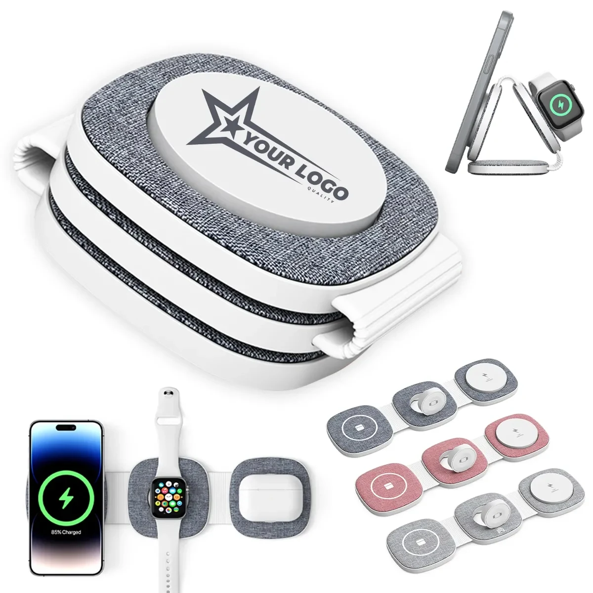 3 In 1 Cloth Multi-functional Magnetic Wireless Chargers 1