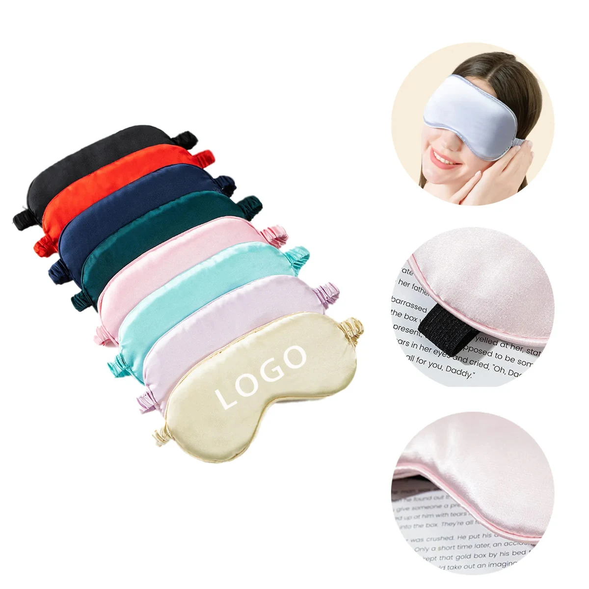 Light-Blocking Sleep Blindfold With Logo For Sleep, Travel 1