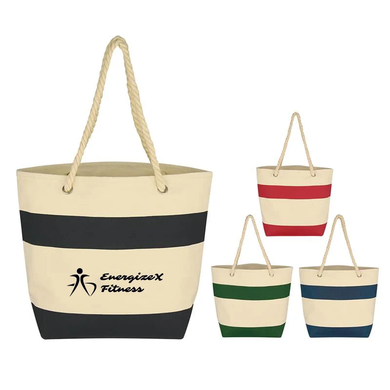 BEACH TOTE BAG WITH ROPE HANDLES 1